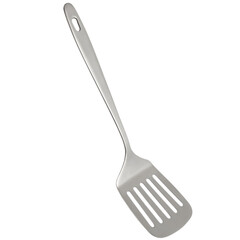 Stainless steel spatula turner isolated on white background. - obrazy, fototapety, plakaty