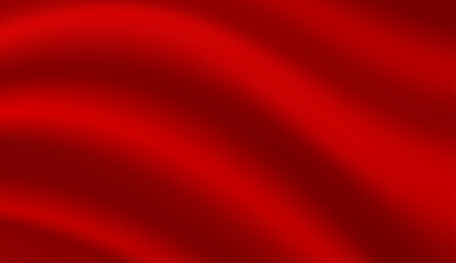 Abstract background, elegant red fabric or liquid waves or folds of satin silk background. Red silk cloth.