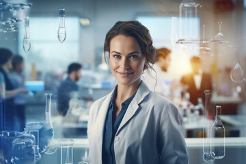 portrait of a female scientist looking at the camera