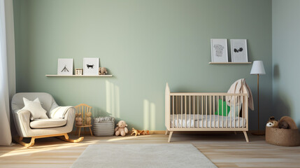 Nursery room interior minimalism