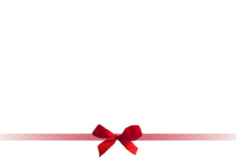 Geschenk, rote Schleife mit Textfreiraum