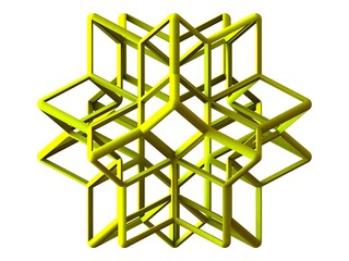 Wireframe Shape Rhombic Hexecontahedron 3D print model