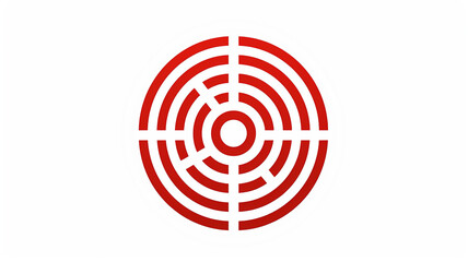 logo symbol round maze on white background isolated