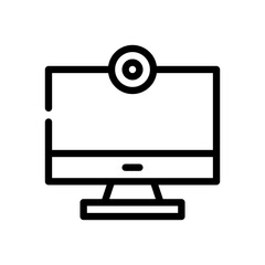 web cam line icon
