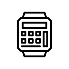 watch line icon