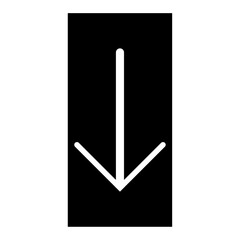 down side arrow icon. sign symbol