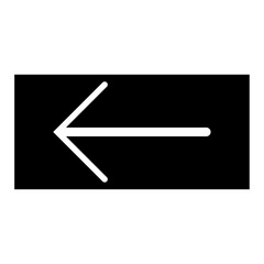 left side arrow icon. sign symbol