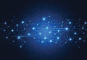 Abstract technology of science background. Futuristic interface with geometric shapes. Vector illustration