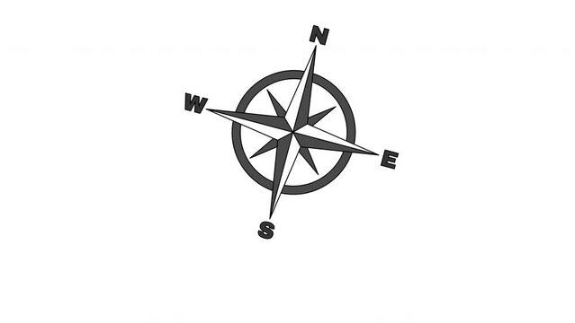 Animation of a moving compass icon