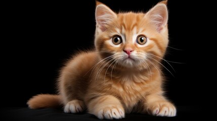 Obraz premium Kitten on a white background