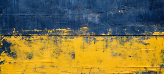 Ukrainian flag background banner - Blue yellow art painting texture wall, with oil brushstroke, flag of ukraine