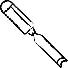 Chisels hand drawn vector illustration