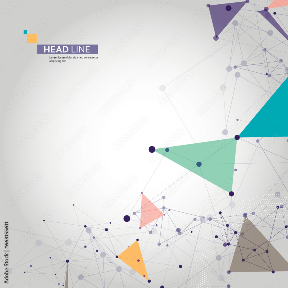Aufkleber banner for concept design. business communication. technology science background. flat vector illust
