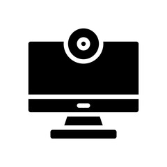 web cam glyph icon