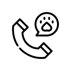 telephone call line icon