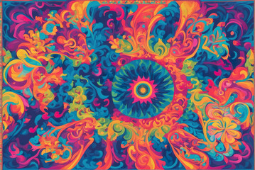 Wallpaper background of abstract graphics and textures composed of colorful blocks