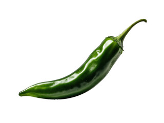 green chilly isolated on transparent or white background