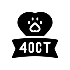 world animal day glyph icon