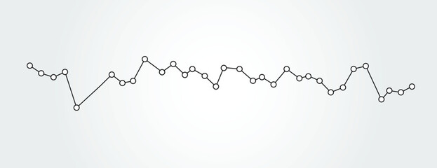 Vector line graph element. Modern simple chart background