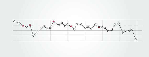 Vector line graph element. Banner diagram concept report. Presentation chart analysis and data infograph