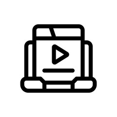 web video line icon