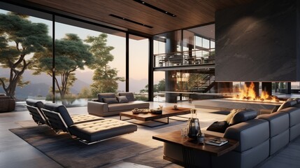 Fototapeta premium modern home remodel that celebrates smart home automation, allowing homeowners to control every aspect of their environment effortlessly