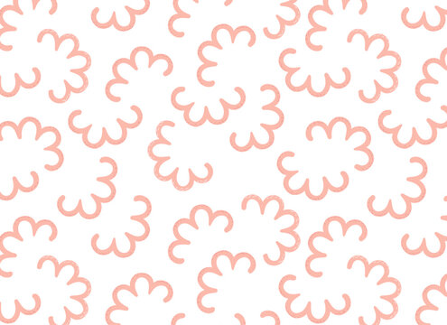 doodle pattern with textured pink abstract squiggles, wavy scribble spiral  lines. retro 80s memphis style. Chaotic ink brush scribbles.