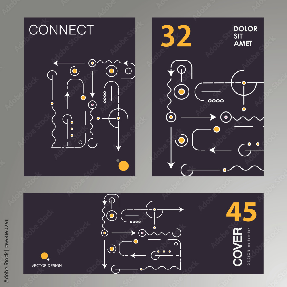 Poster Vector circuit for communication technology background concept