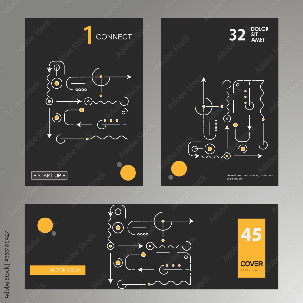 Poster Vector circuit for communication technology background concept