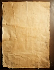 Sheet of vintage yellowed paper.