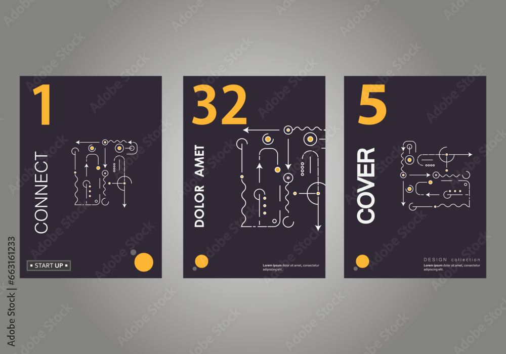 Poster abstract art processor technical system. modern technology background. circuit board coner brochure.