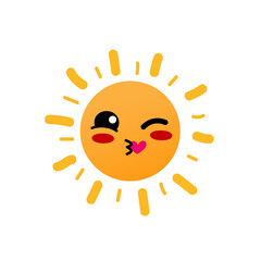 Sun . Sun icon . Isolated on white background .Trendy vector summer symbol for website design. web button. mobile app . painted suns . Vector solar symbols set . Sun symbol illustration. eps10