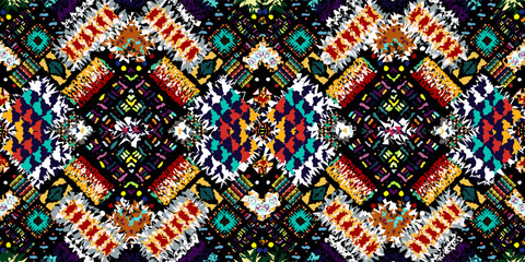 Stunning geometric background.contemporary tribal style seamless pattern.pattern ethnic graphic design print.Henna Mandala.Tribal African Inspired Pattern.carpet,wallpaper,wrapping,embroidery style