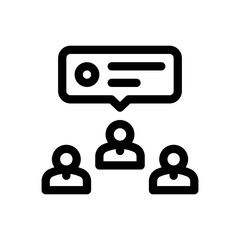 Obraz premium teamwork line icon