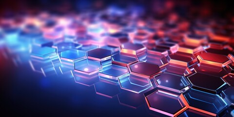 Bstract futuristic luxurious digital geometric technology hexagon background banner illustration