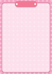 Pink Background Border Frame Template for Vector Illustrations