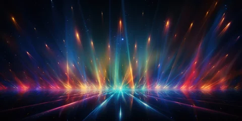 Fotobehang Laser light show colorful background © Coosh448