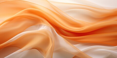 Fototapeta premium Light orange lines on a white background silk.