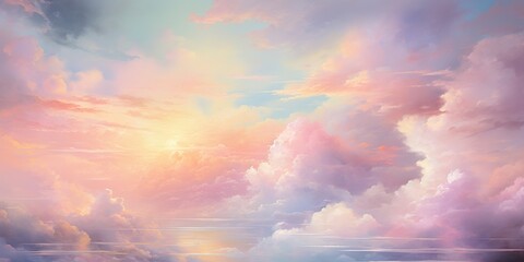 Fototapeta na wymiar Pastel Cloud Serenity