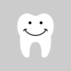 Tooth icon vector. Tooth Fairy illustration sign. Funny tooth symbol or logo.