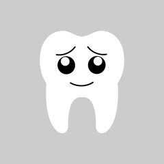 Tooth icon vector. Tooth Fairy illustration sign. Funny tooth symbol or logo.