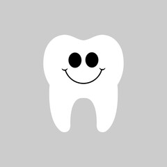 Tooth icon vector. Tooth Fairy illustration sign. Funny tooth symbol or logo.