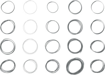 Grunge Circle Collection, Urban Edge Outline, Grunge Circle Pack, Rough Border, Grunge Outlines, Circle Set