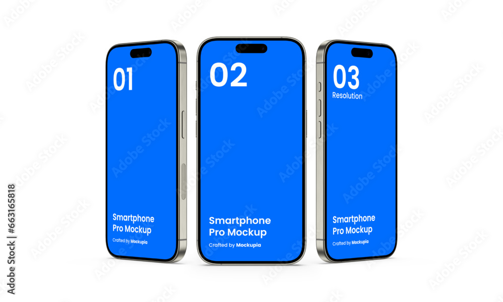 Wall mural smartphone mockup | fully editable file, replaceable screen, separated shadow and background