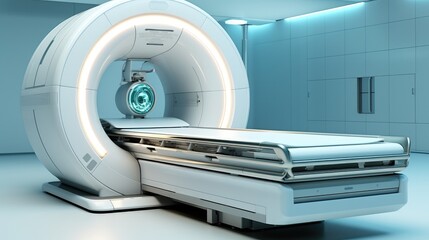 MRI machine at hospital, Medical technology concepts.
