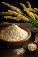 Fototapeta na wymiar Flour, wheat, closeup.