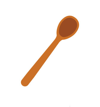 recommend clip art: Spoon vector. Wood Spoon on white background.