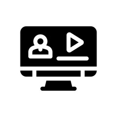 video call glyph icon