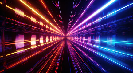 3D Rainbow Tunnel, generative ai