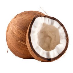 Coconut isolated on transparent background,transparency 